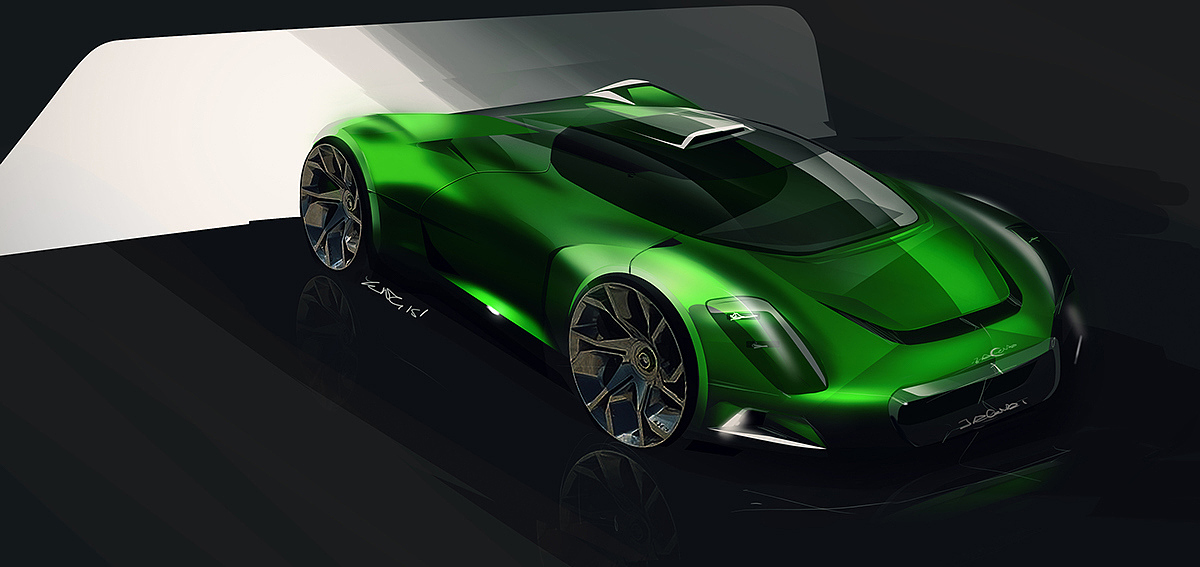 Automatic design，Hand drawn rendering，All kinds of transportation，Colorful，industrial design，