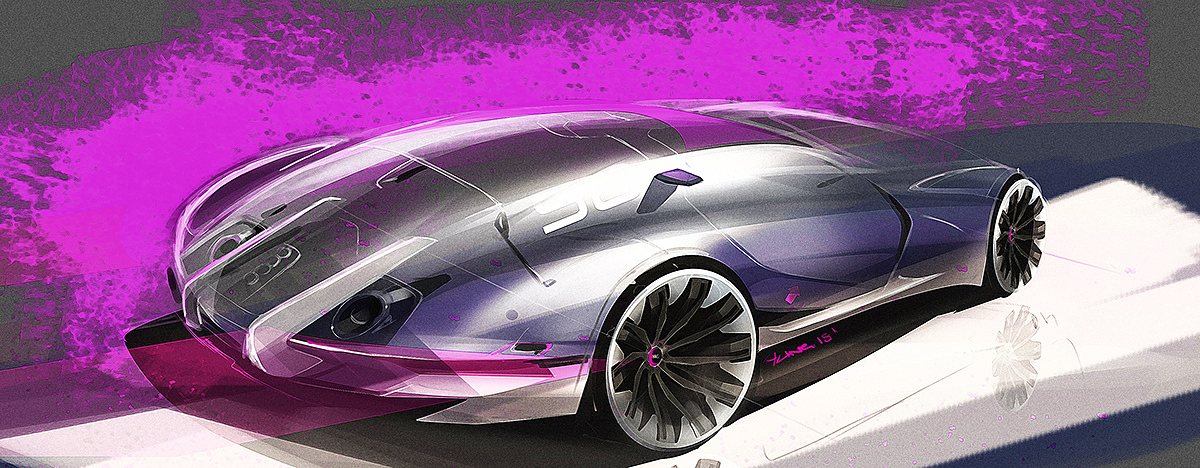 Automatic design，Hand drawn rendering，All kinds of transportation，Colorful，industrial design，
