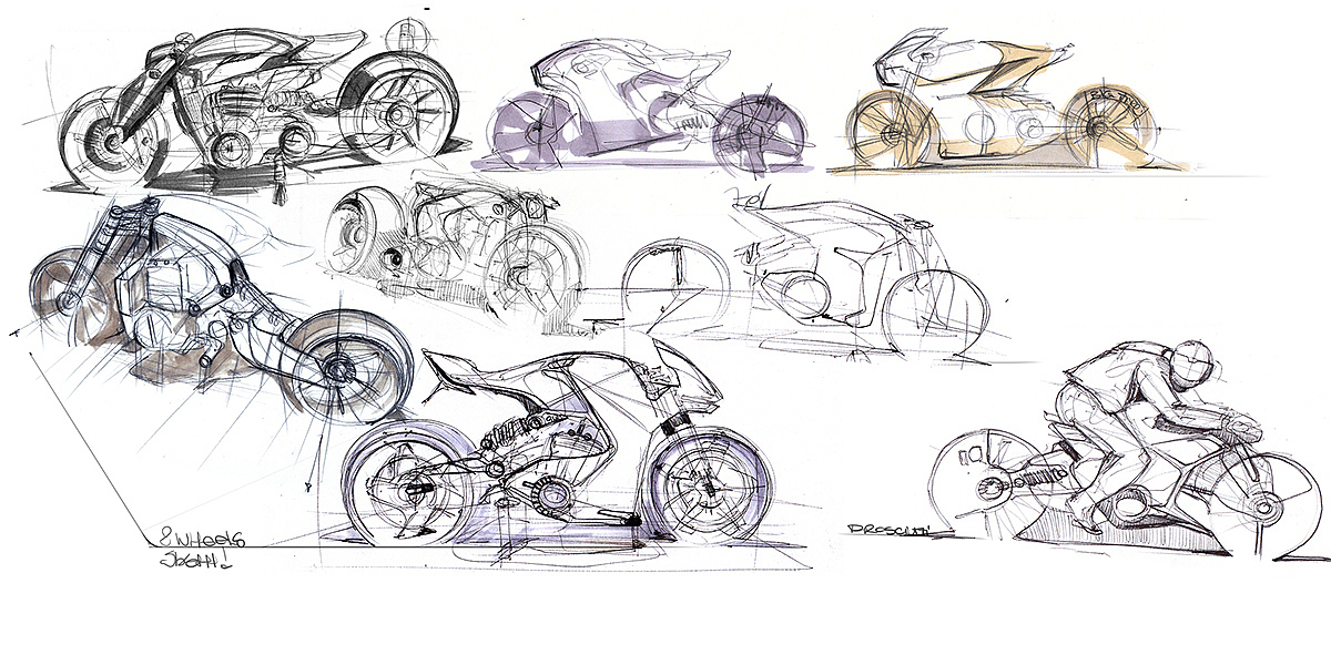 Automatic design，Hand drawn rendering，All kinds of transportation，Colorful，industrial design，