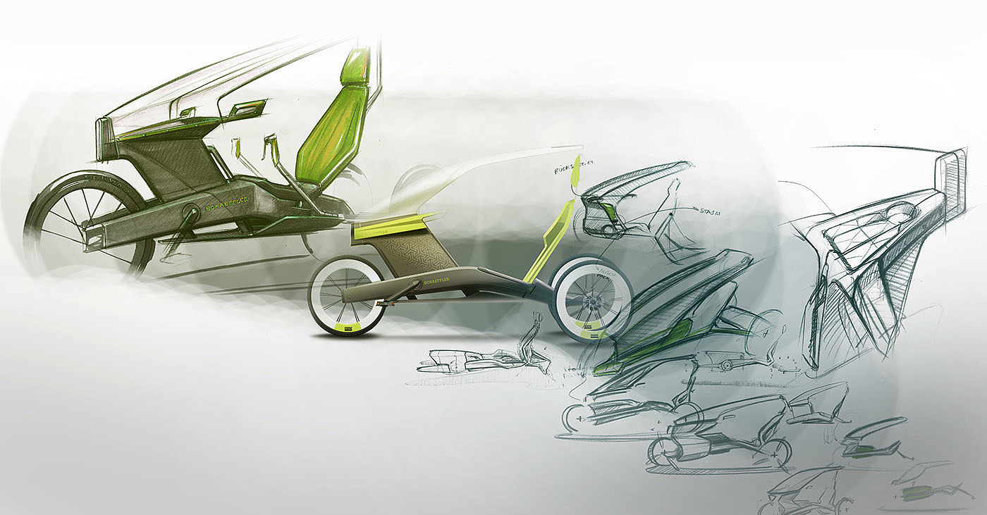 Peculiar shape，Beautiful and practical，Future technology，City car，Concept Car，