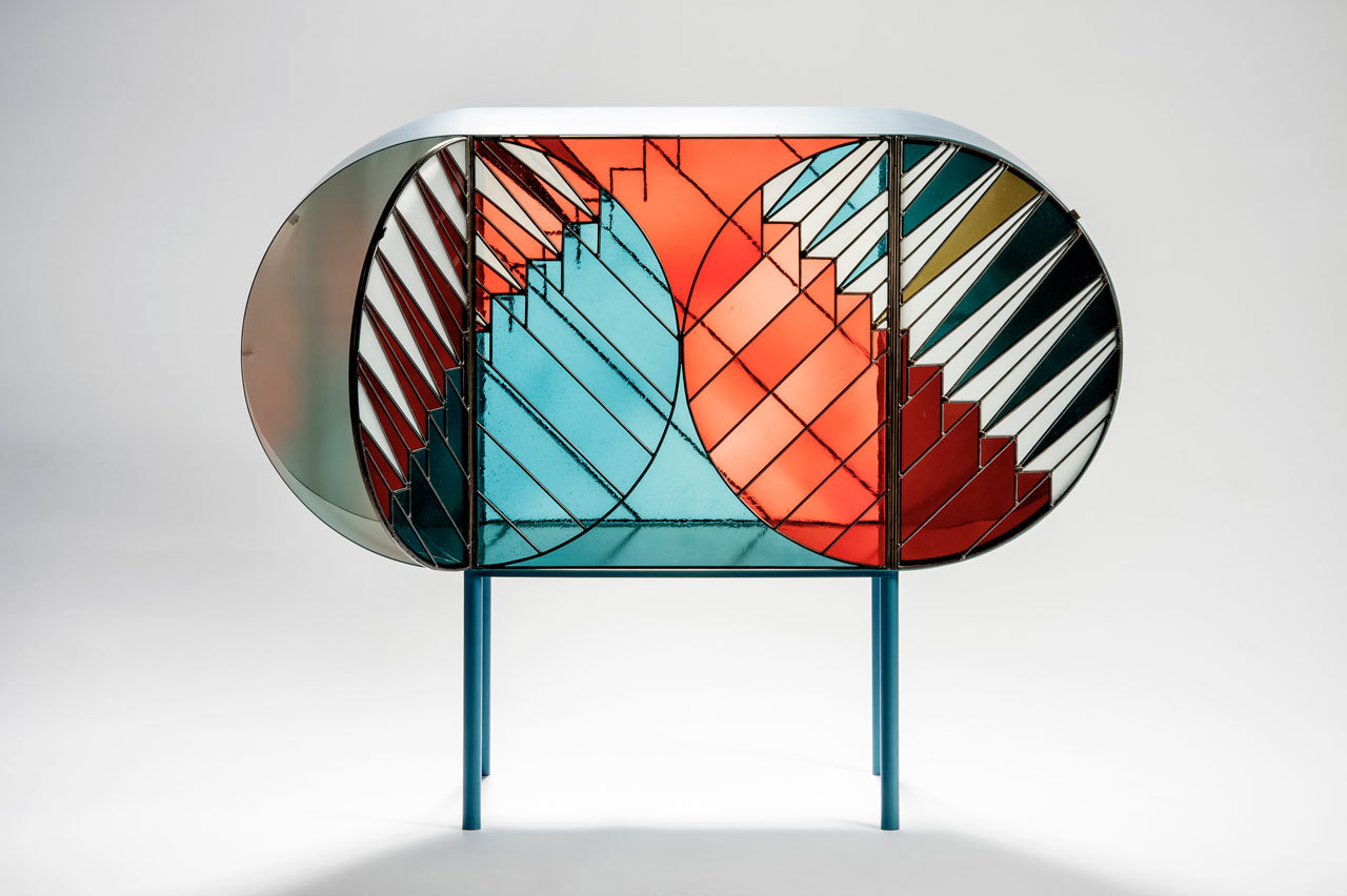 colour，Glass，capsule，Bookcase，