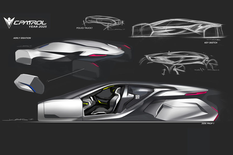 Future vehicles，conceptual design，Hand drawn vehicle，
