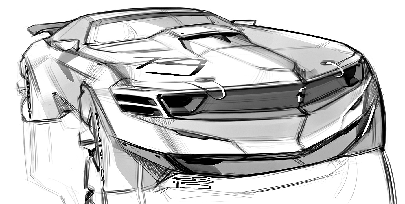 Automatic design，Hand drawn sketch，Render，Traffic design，industrial design，