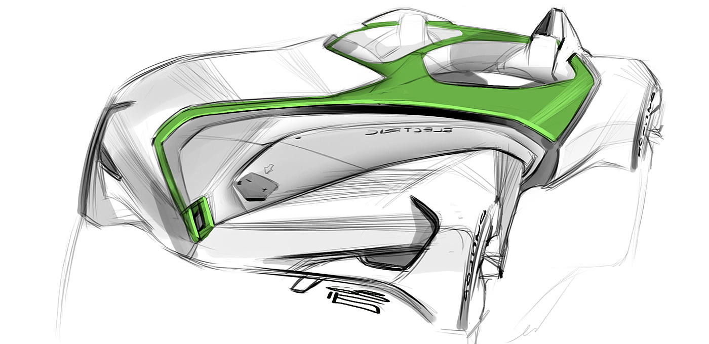 Automatic design，Hand drawn sketch，Render，Traffic design，industrial design，