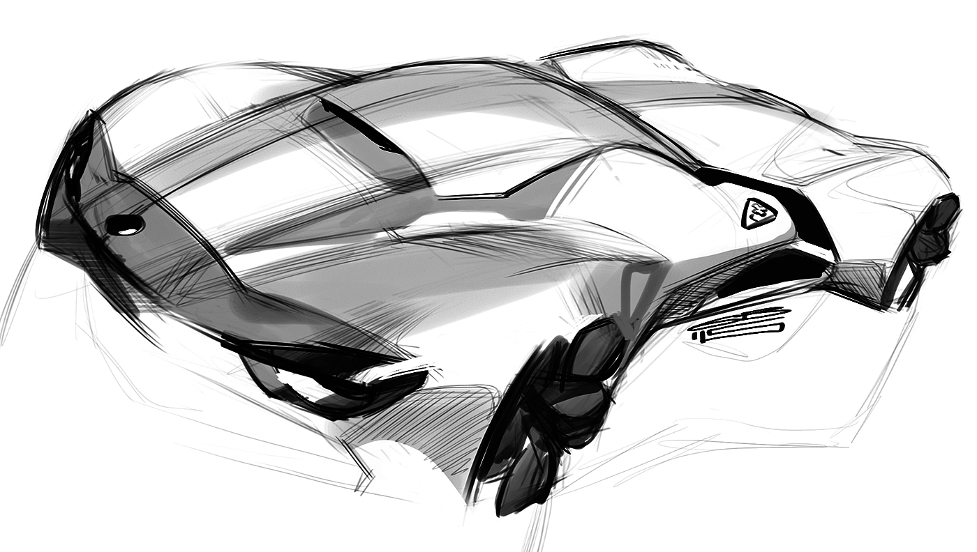 Automatic design，Hand drawn sketch，Render，Traffic design，industrial design，