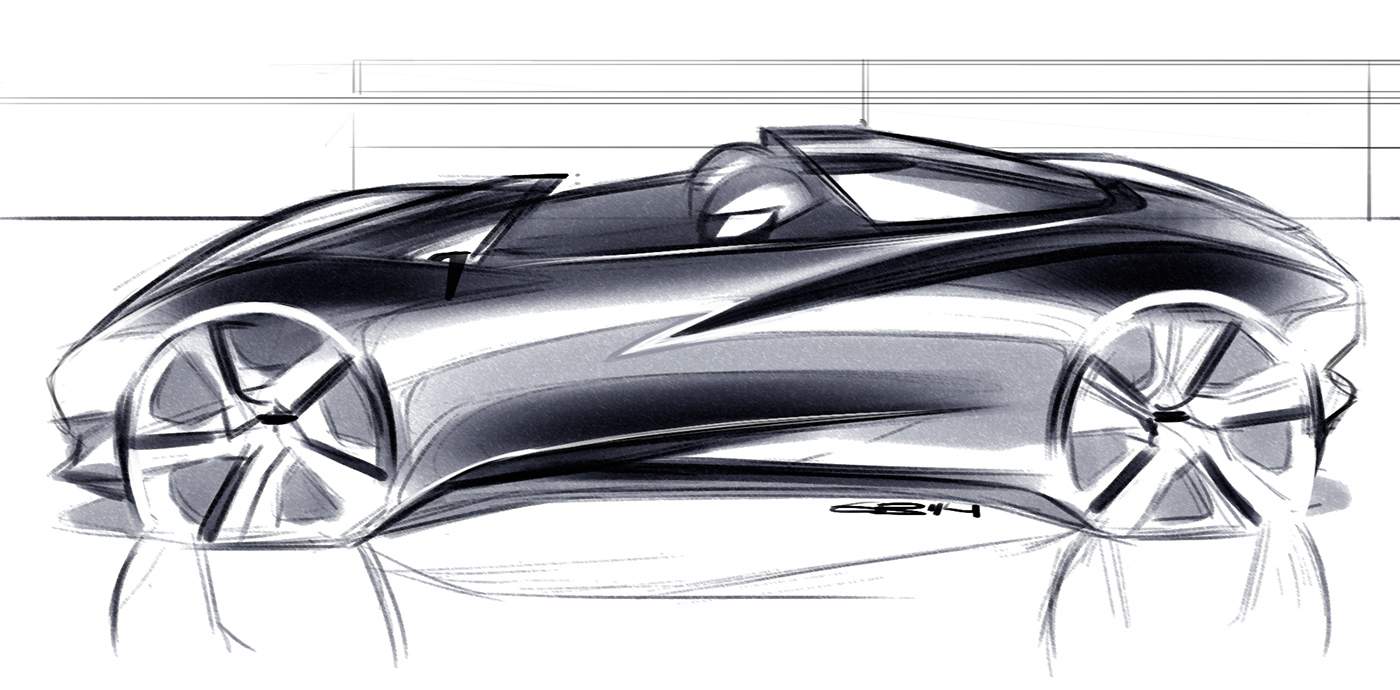 Automatic design，Hand drawn sketch，Render，Traffic design，industrial design，