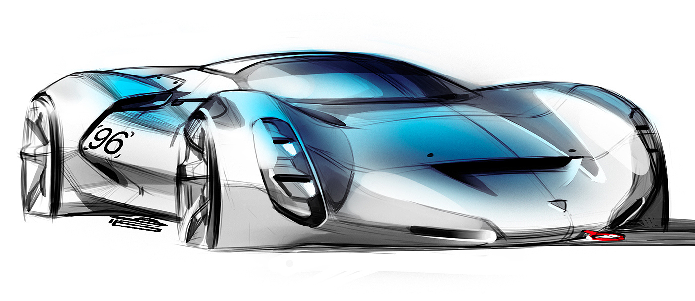 Automatic design，Hand drawn sketch，Render，Traffic design，industrial design，