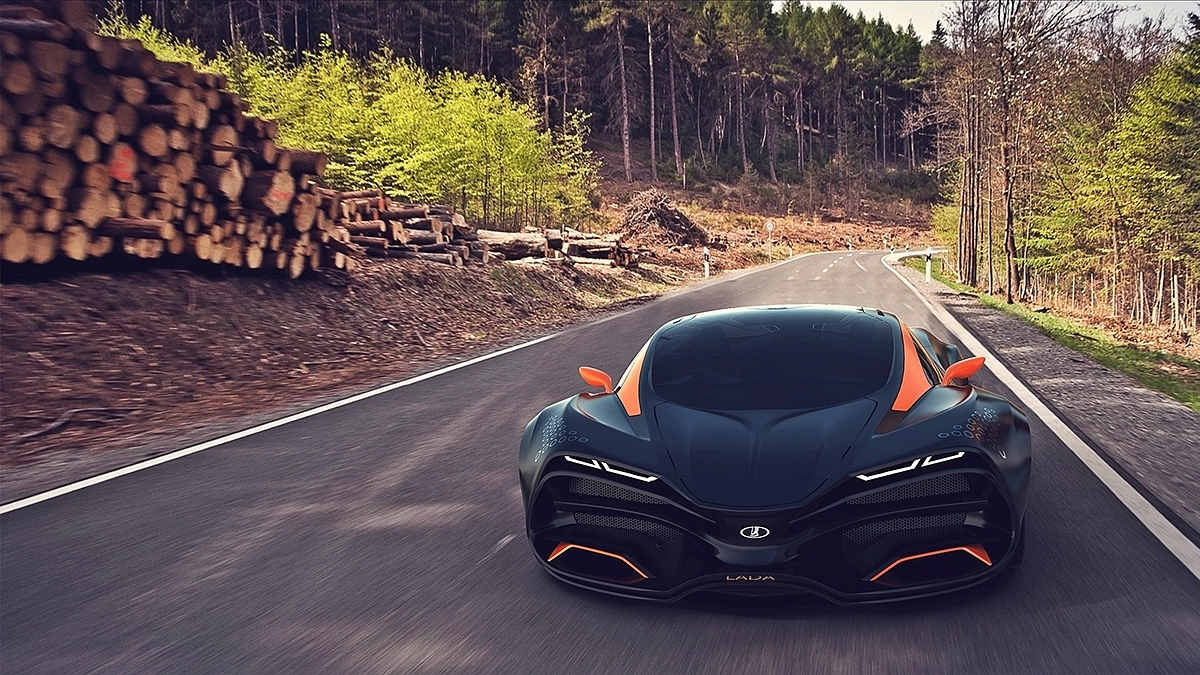 Super car，Sharp shape，high velocity，Excellent performance，Concept sports car，