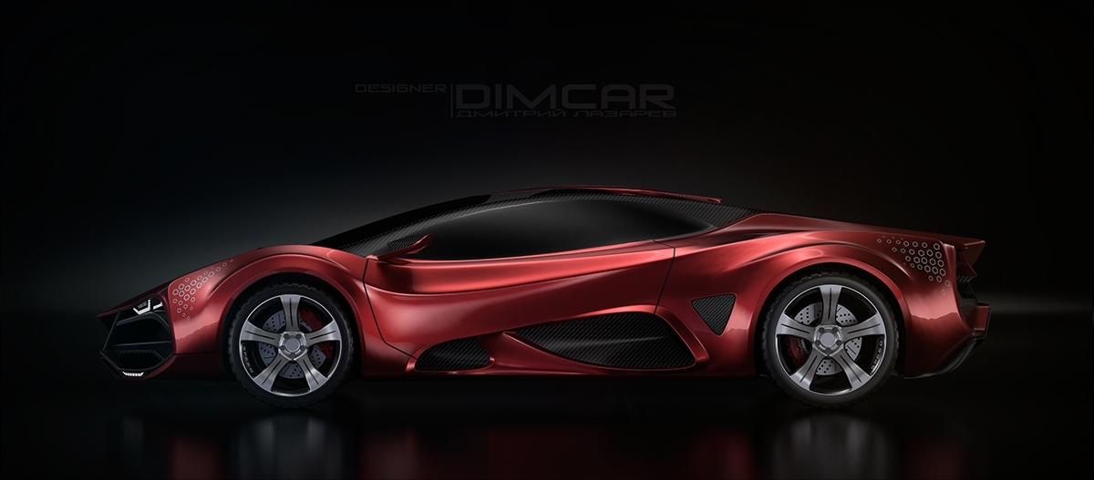 Super car，Sharp shape，high velocity，Excellent performance，Concept sports car，