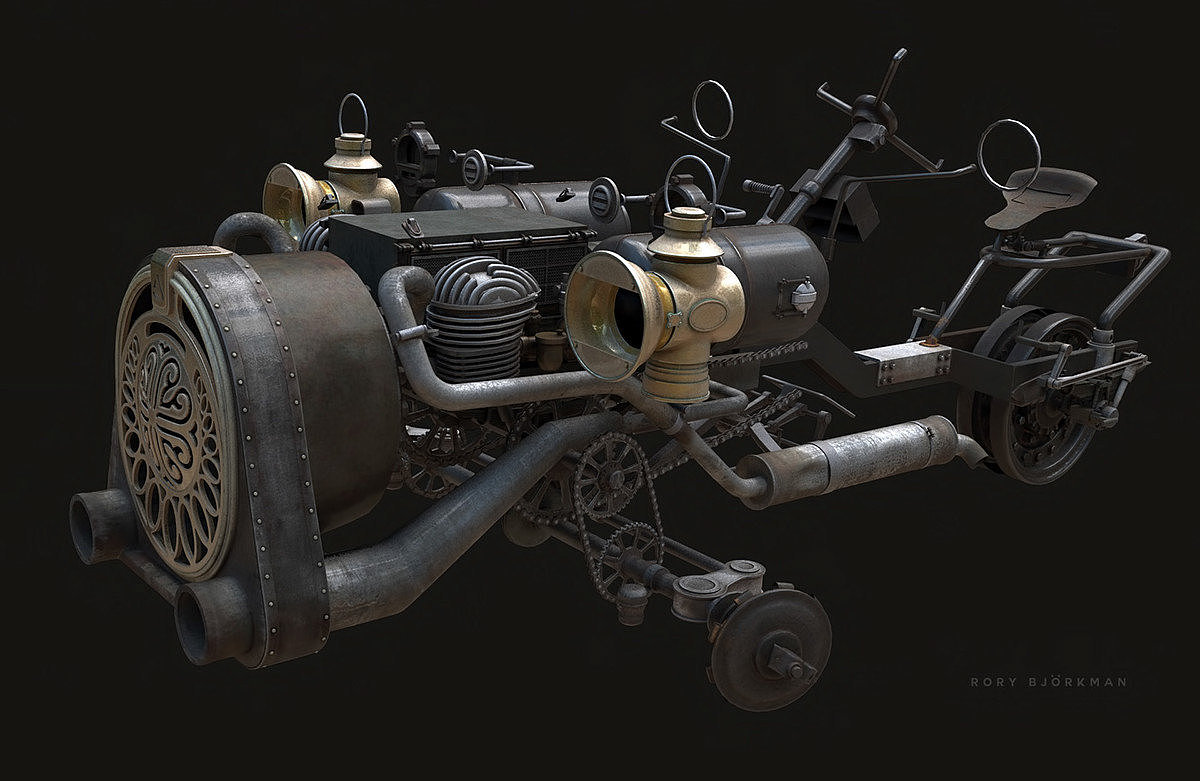 Game design，industrial design，Classical modeling，Retro style，Concept Car，