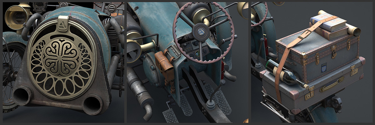 Game design，industrial design，Classical modeling，Retro style，Concept Car，