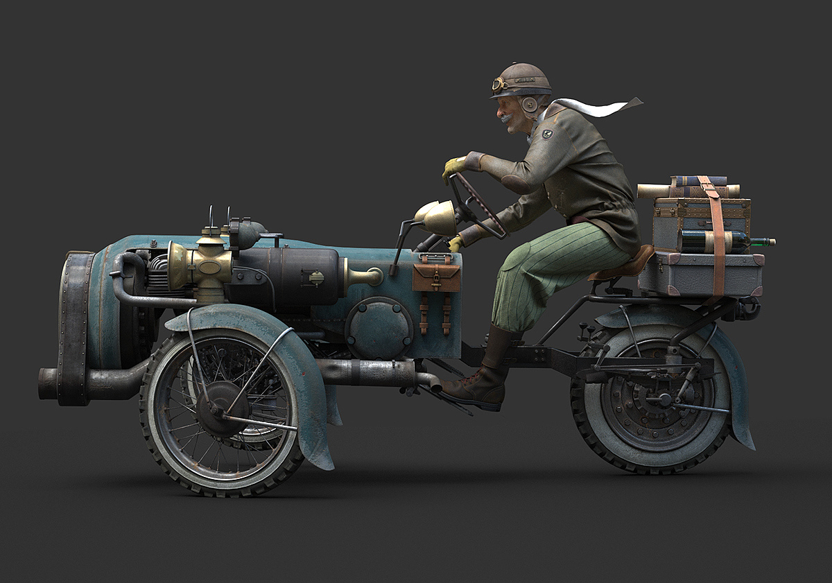 Game design，industrial design，Classical modeling，Retro style，Concept Car，