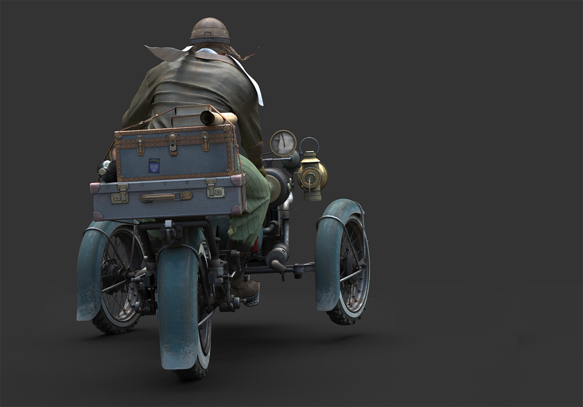 Game design，industrial design，Classical modeling，Retro style，Concept Car，
