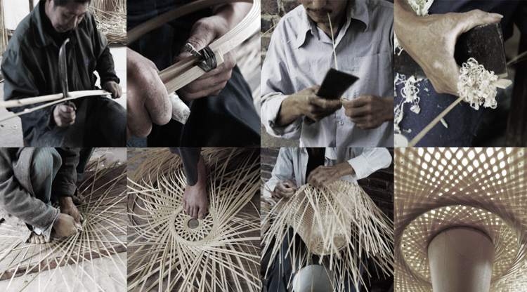 Bamboo lamp，Bamboo design，Traditional craft，Bamboo weaving technology，