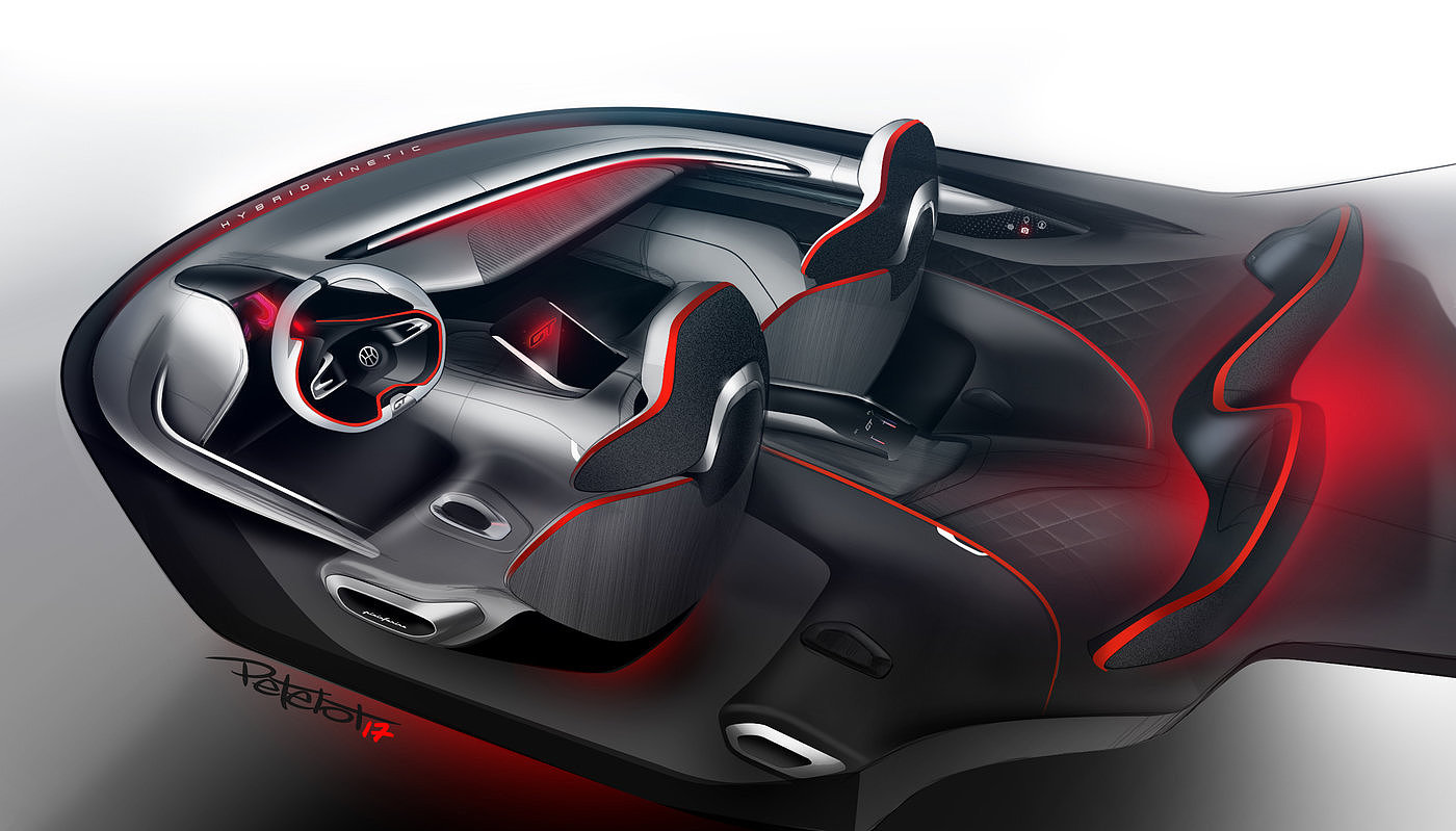 Design，Car interior，Concept Car，Hong Kong，gt，HK，Pininfarina，Hand drawn，Automotive interior，
