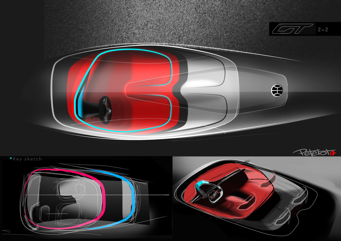 Design，Car interior，Concept Car，Hong Kong，gt，HK，Pininfarina，Hand drawn，Automotive interior，