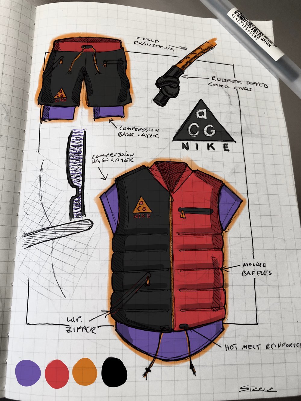 sketchbook，two thousand and eighteen，Sketch，atlas，sneakers，Hand drawn，draft，