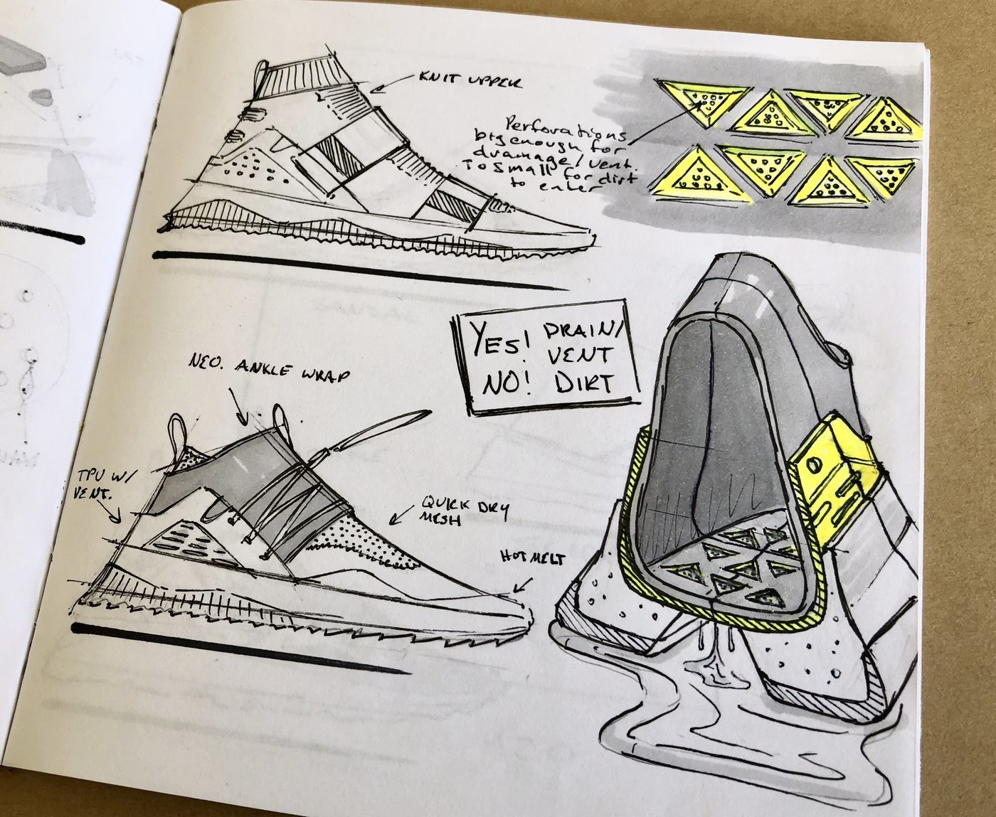 sketchbook，two thousand and eighteen，Sketch，atlas，sneakers，Hand drawn，draft，