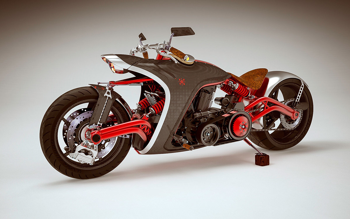 bike67机械复古摩托设计