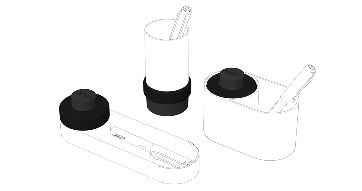Ink，pen container，to work in an office，industrial design，
