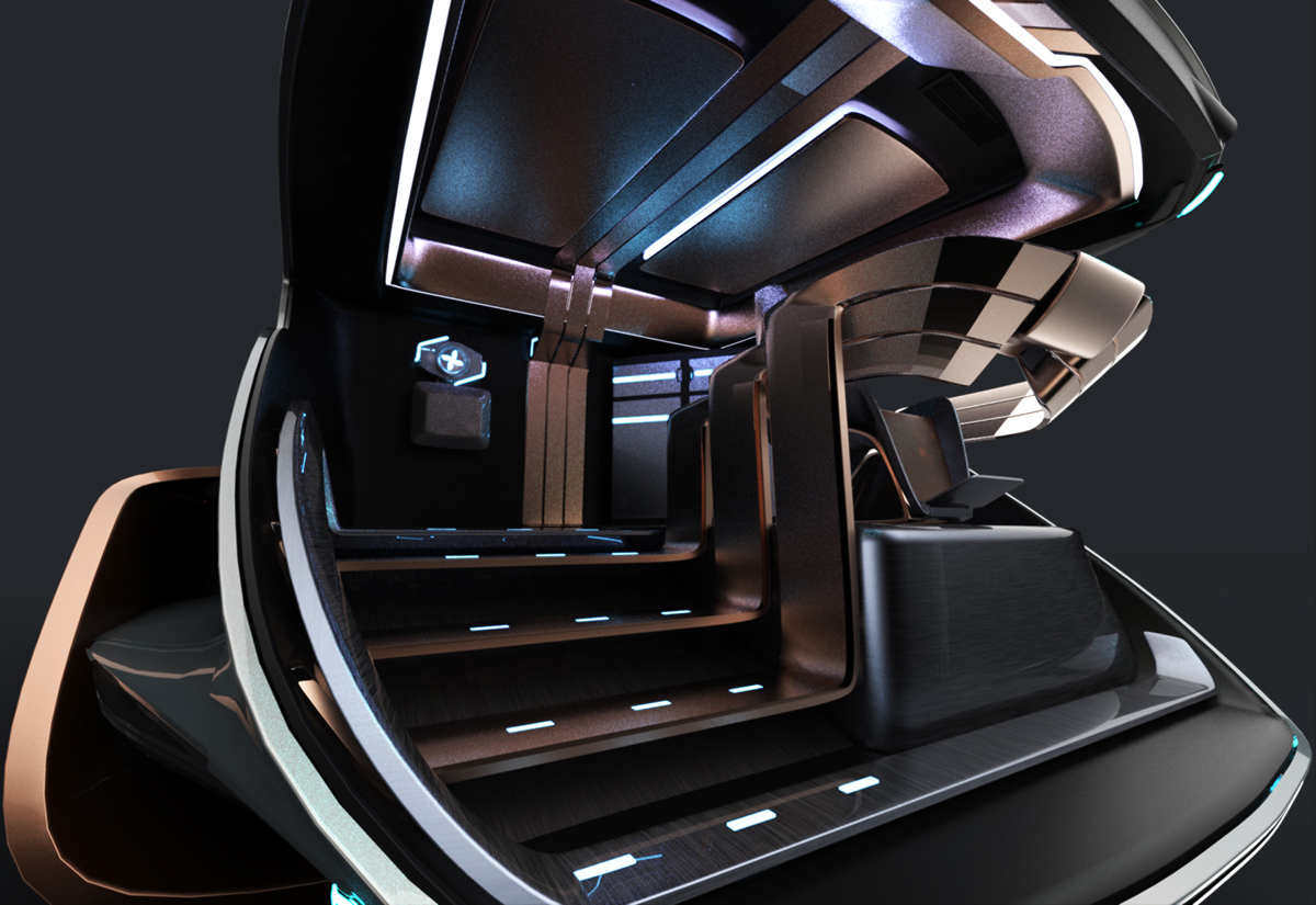 Future technology，artificial intelligence，Sharp shape，Concept Car，industrial design，