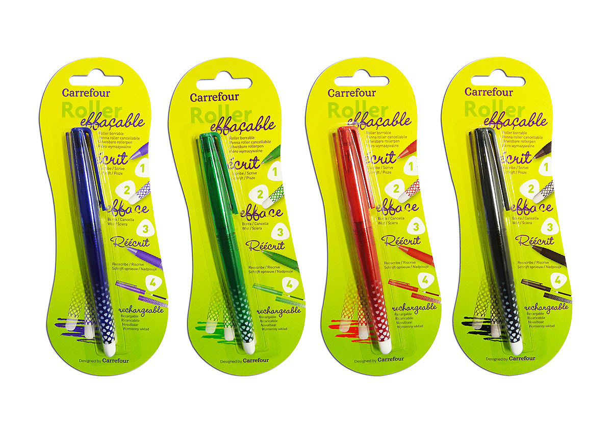 Carrefour，pen，write，Erasable ，Roller ball pen，