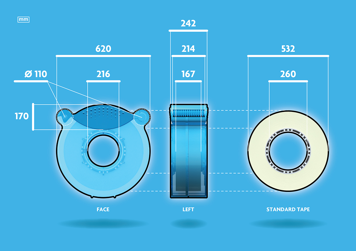 Carrefour，adhesive tape，colourful，Tape cutting，Office Supplies，