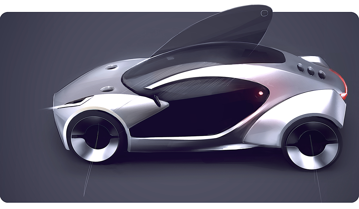 Sharp shape，Full of sense of Technology，Concept Car，industrial design，Excellent performance，