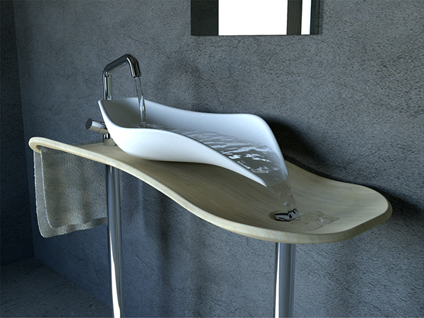 Unique shape，Beautiful curve，Wood and ceramic design，integrated，