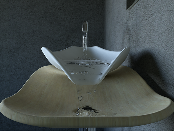 Unique shape，Beautiful curve，Wood and ceramic design，integrated，