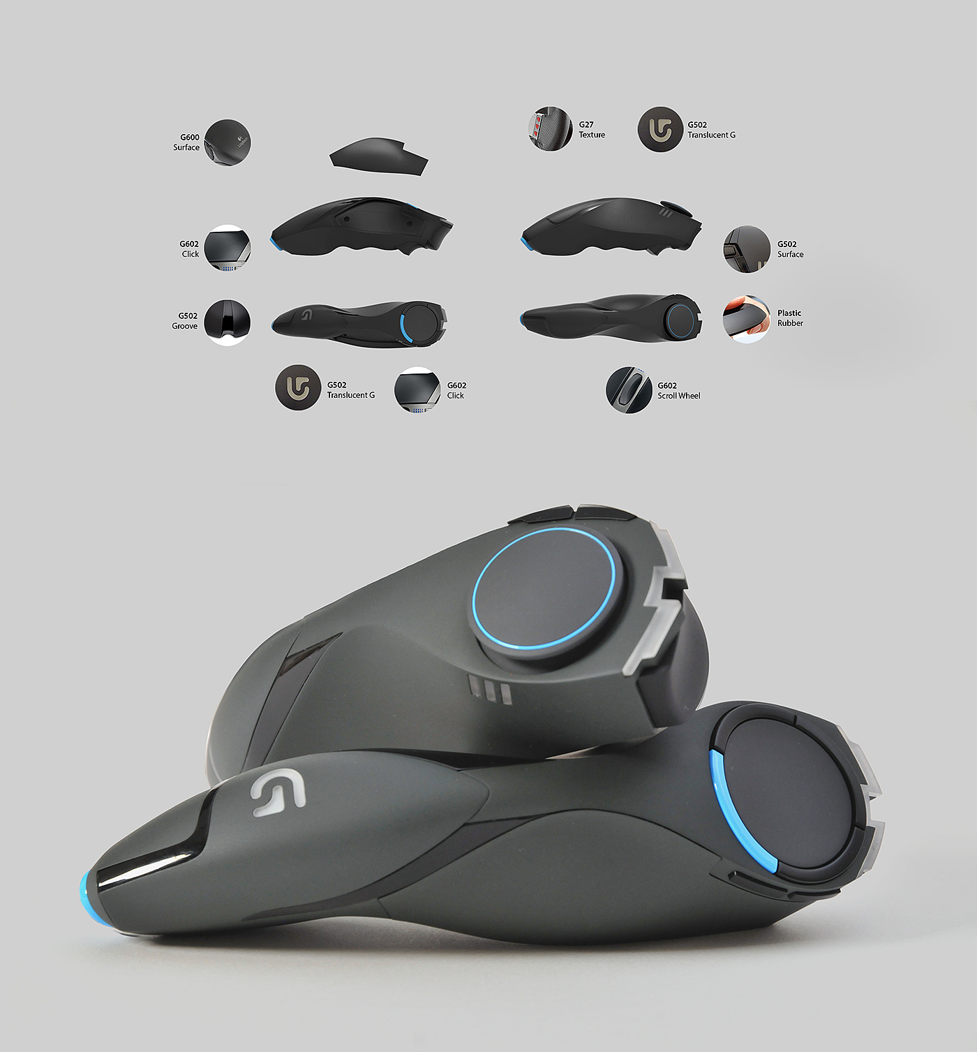 Game remote control design，Beautiful curve，Sense of science and technology，virtual world，