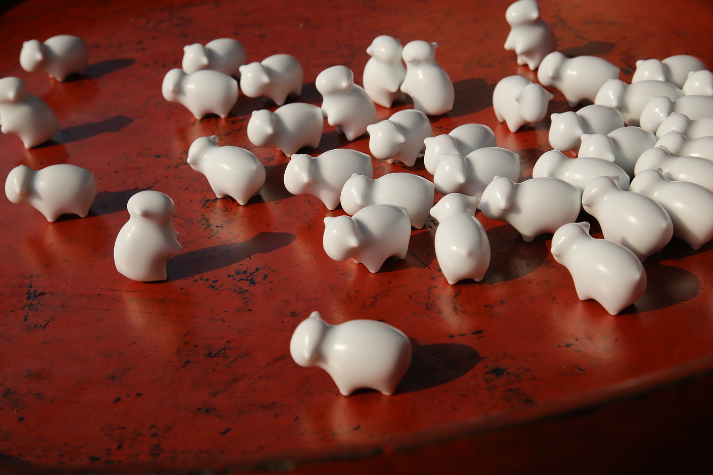 ceramics，sheep，the Chinese zodiac，handicraft，Oil sludge，Ornaments，