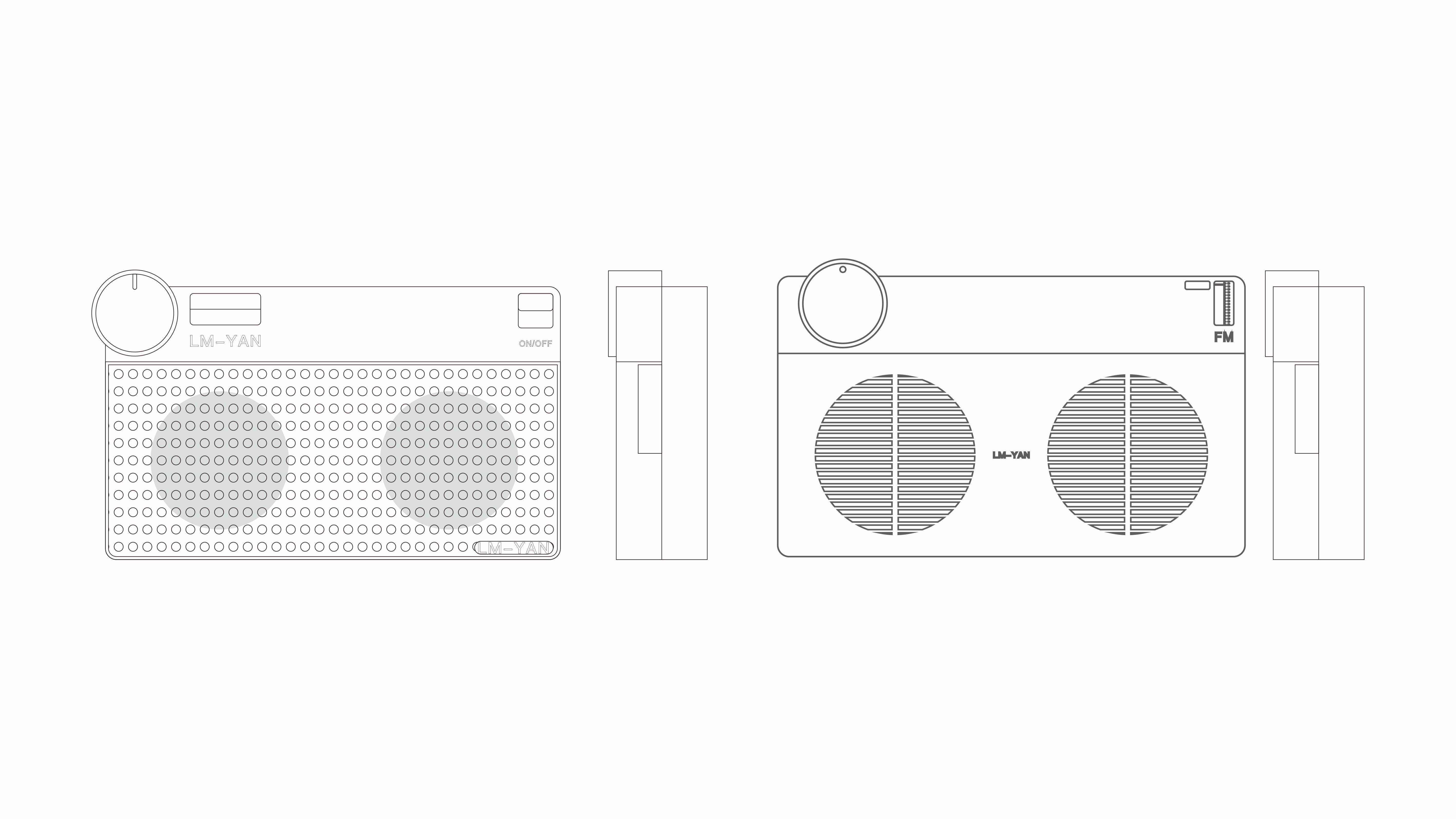 Industrial design, product modeling design, radio，
