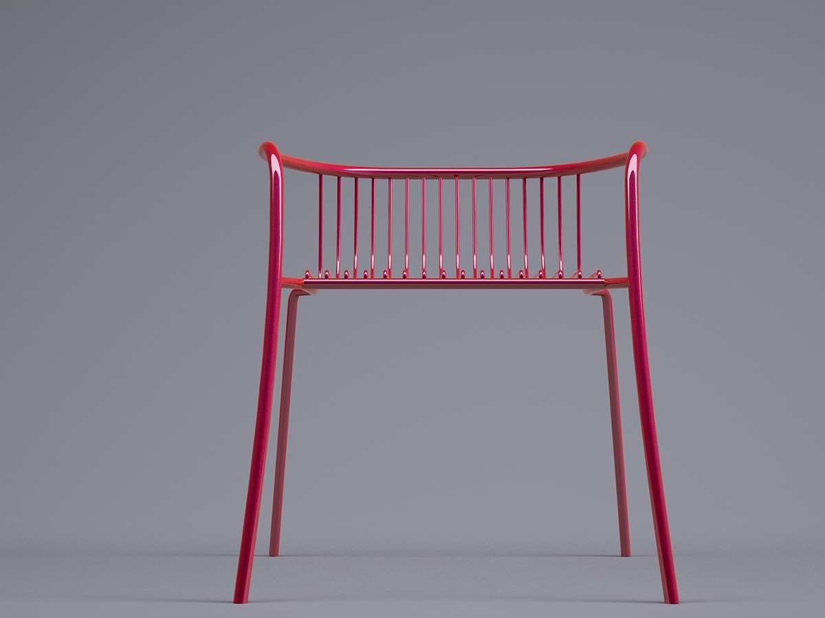 modern，furniture，geometry，chair，Red and black，Home Furnishing，Line，