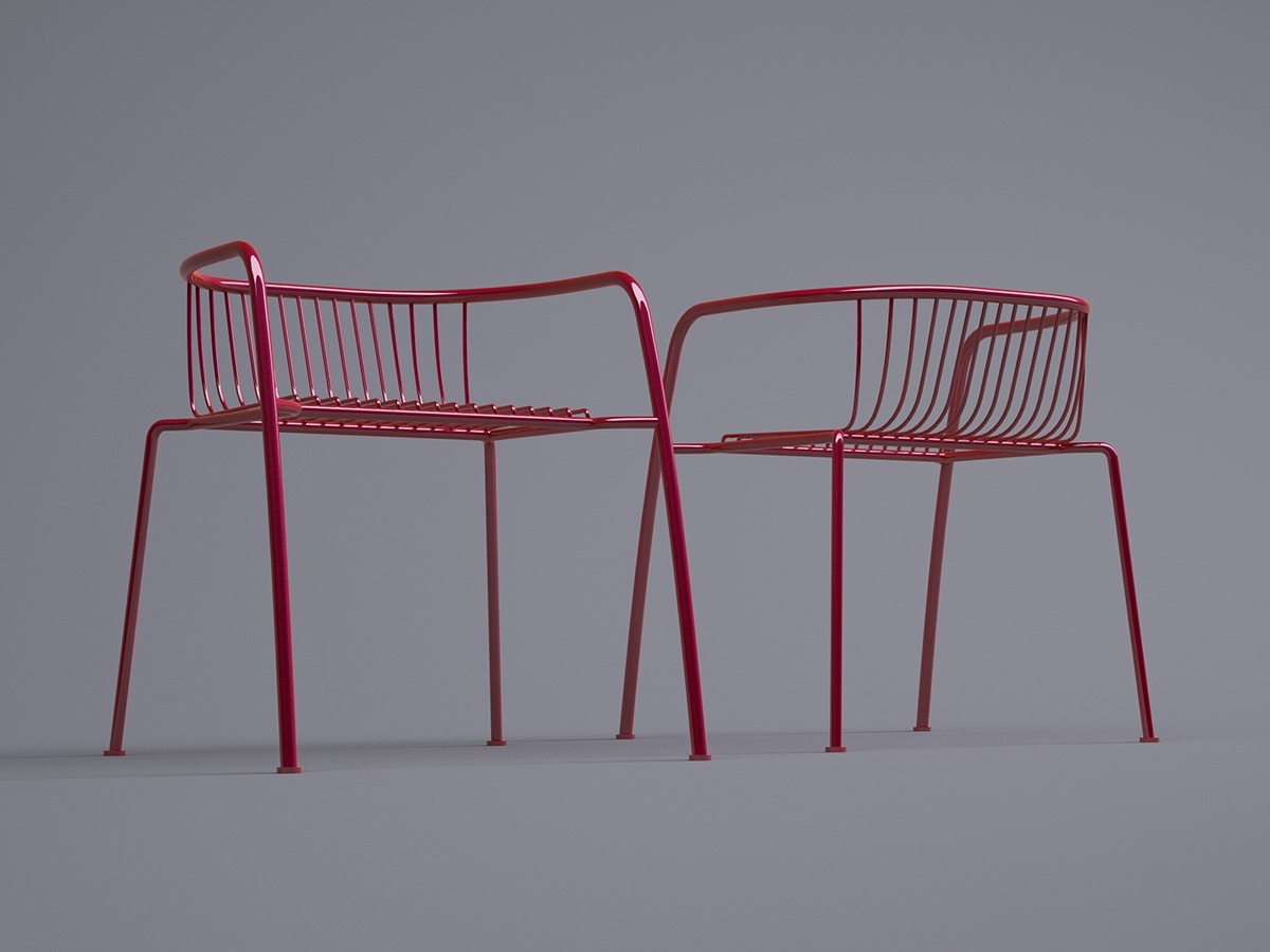 modern，furniture，geometry，chair，Red and black，Home Furnishing，Line，