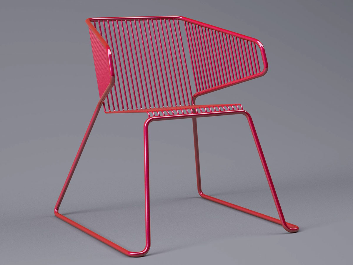 modern，furniture，geometry，chair，Red and black，Home Furnishing，Line，