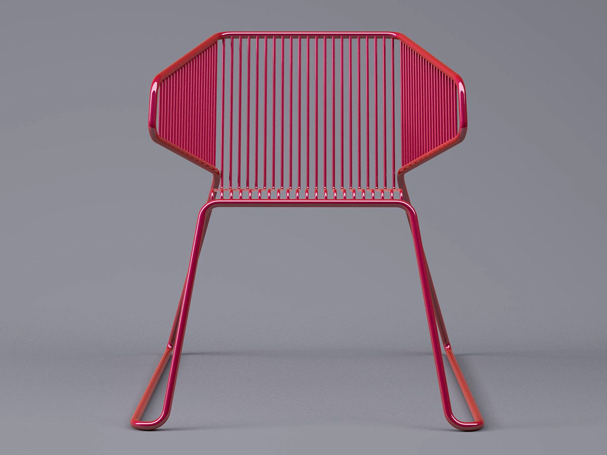 modern，furniture，geometry，chair，Red and black，Home Furnishing，Line，