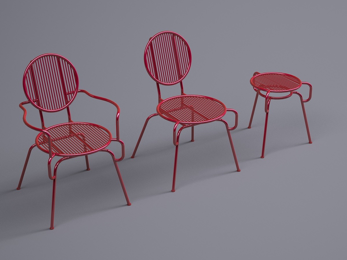 modern，furniture，geometry，chair，Red and black，Home Furnishing，Line，
