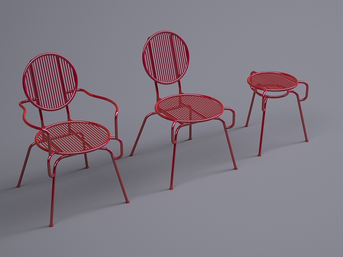 现代，家具，几何，椅子，红黑，家居，线，