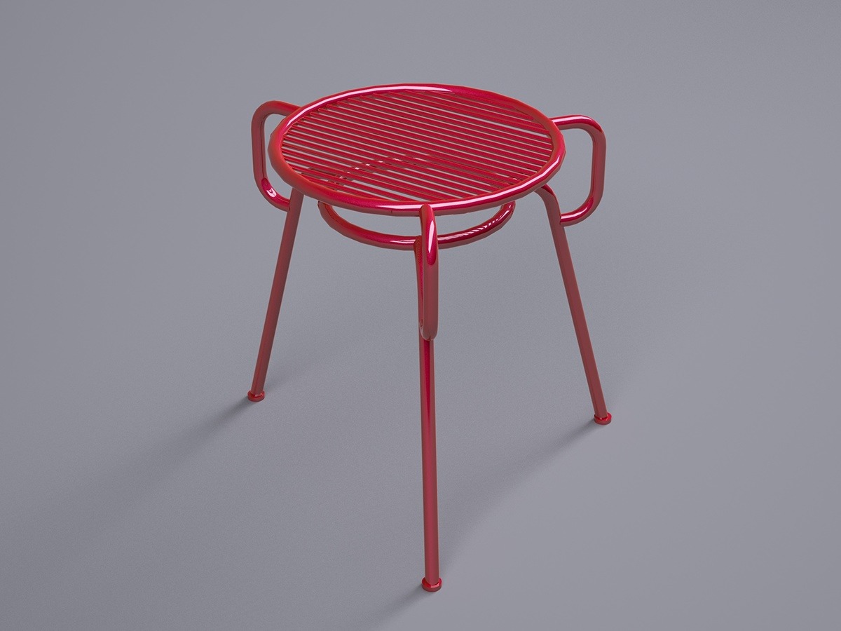 modern，furniture，geometry，chair，Red and black，Home Furnishing，Line，