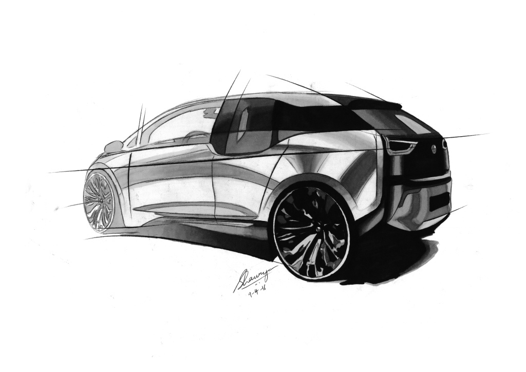 Hand drawn，product，vehicle，motorcycle，design sketch，