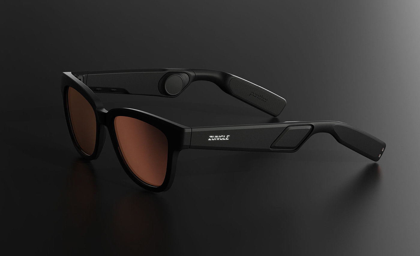 fashion，product design，industrial design，Bone conduction，headset，glasses，ZUNGLE，