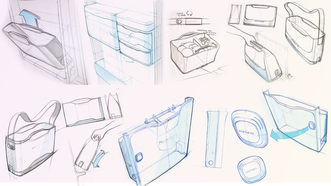 product design，industrial design，Single door，Refrigerator，samsung，