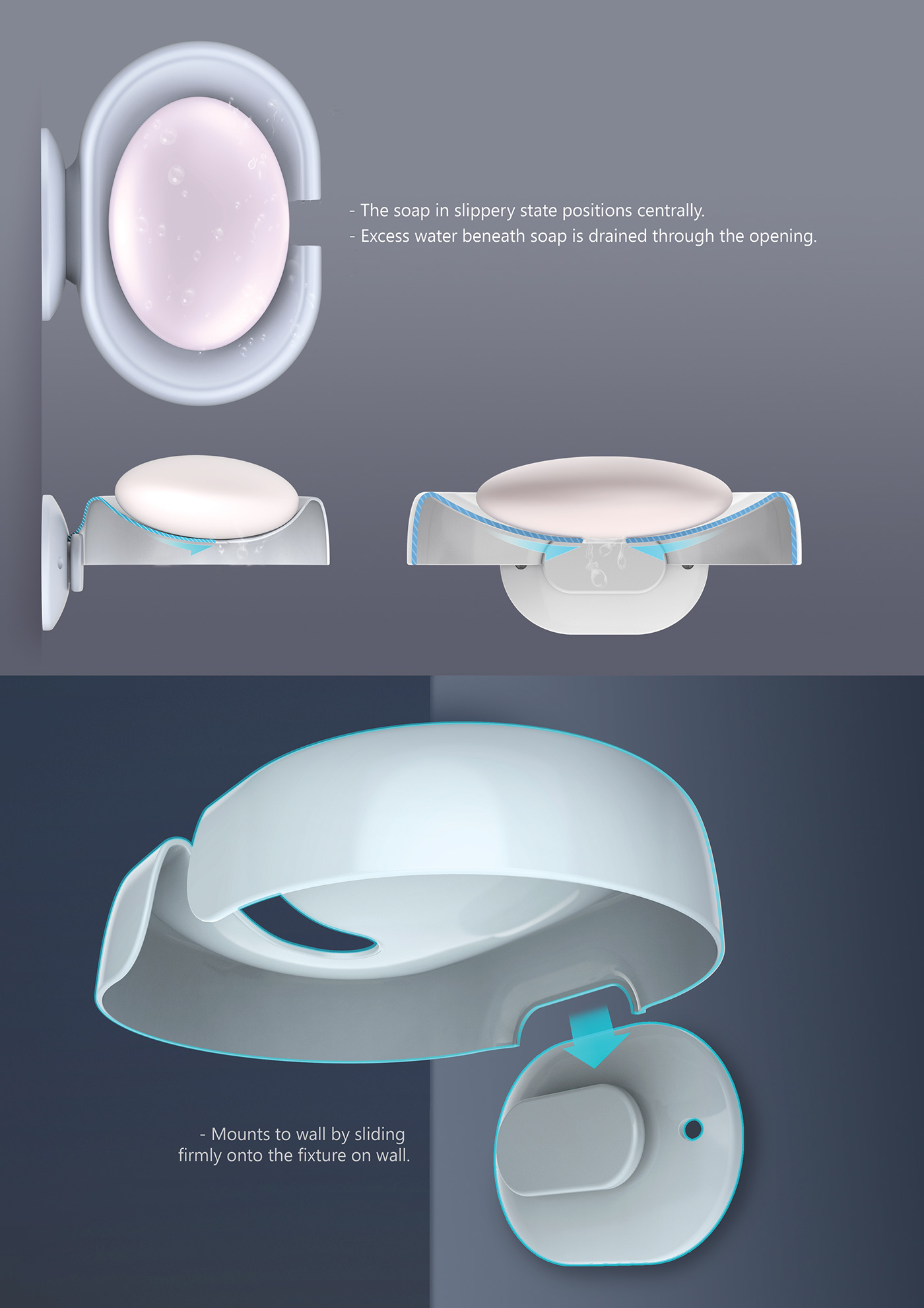 Water control，product design，industrial design，Wall hanging，soap box，