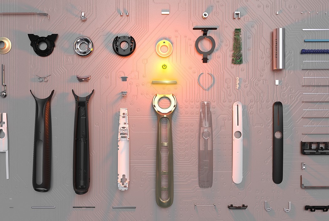 razor，Heating razor，Ergonomics，waterproof，industrial design，product design，