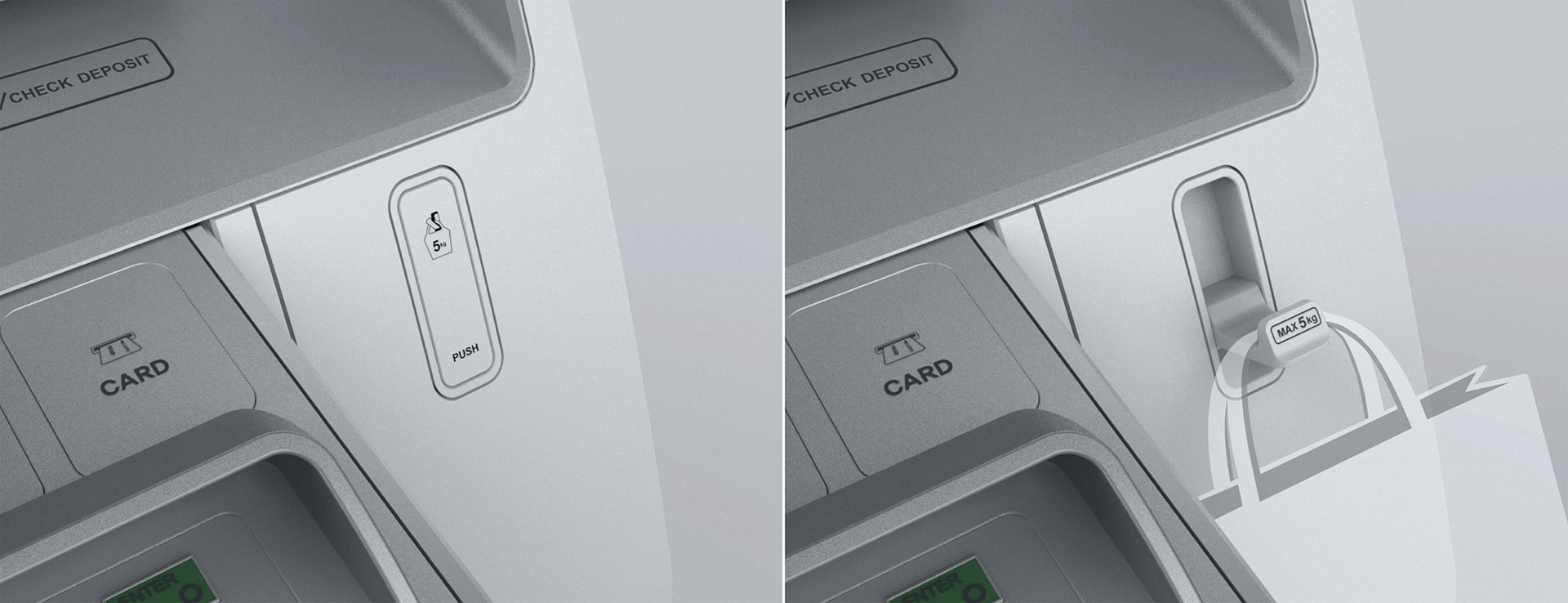 Man machine design，product design，atm，