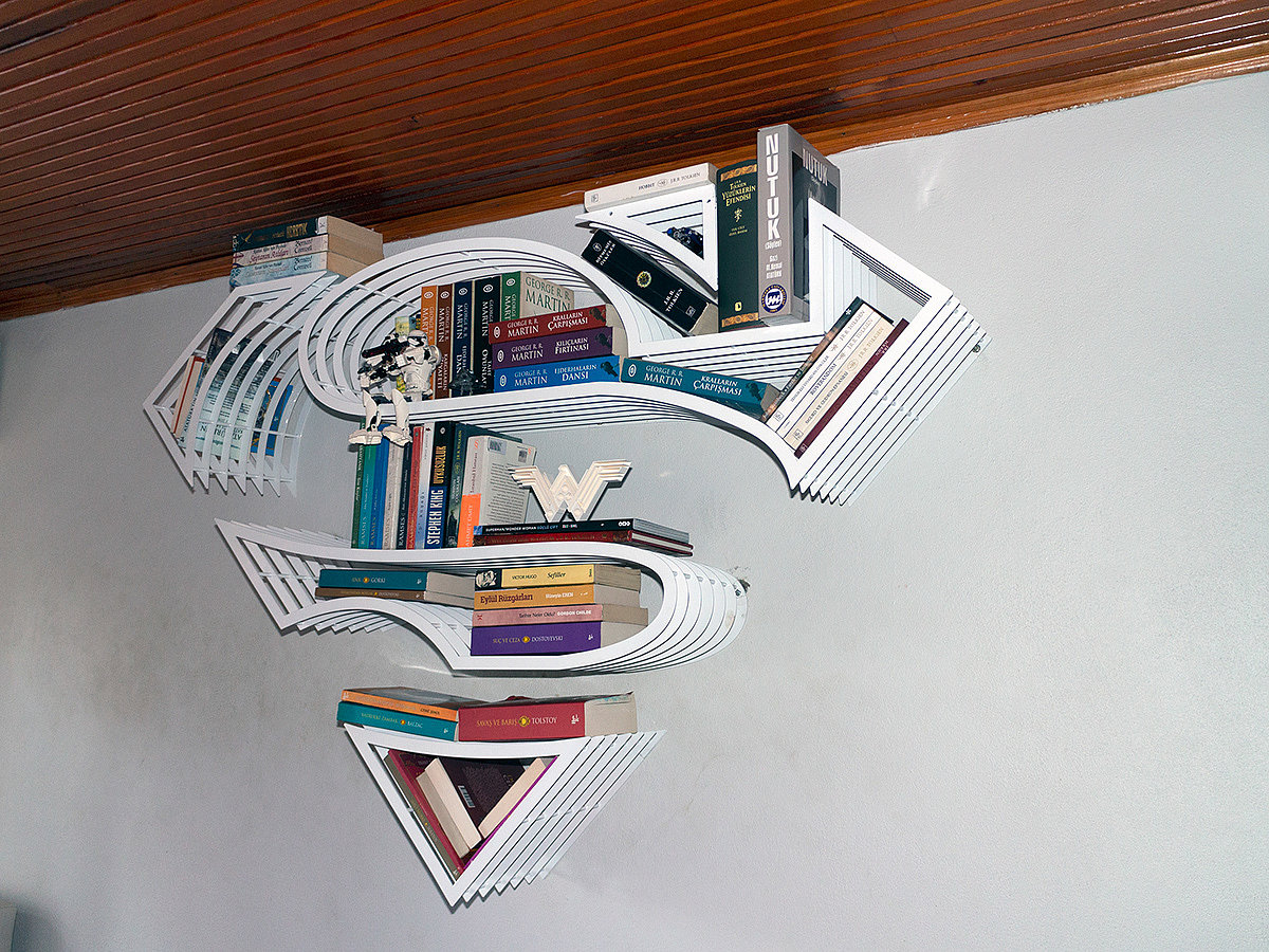 Superman bookshelf 2，bookshelf，superman，Superman，originality，