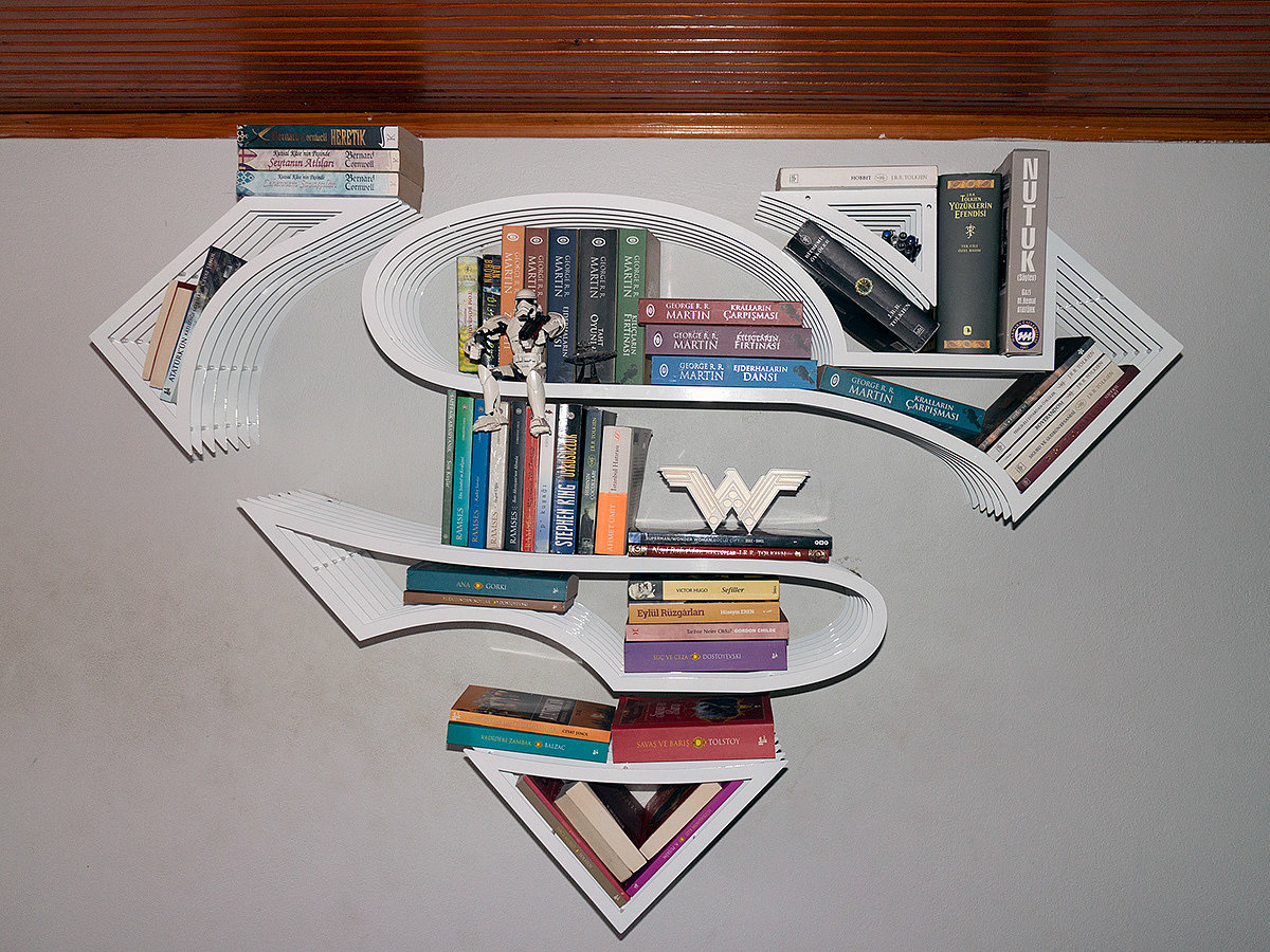 Superman bookshelf 2，bookshelf，superman，Superman，originality，