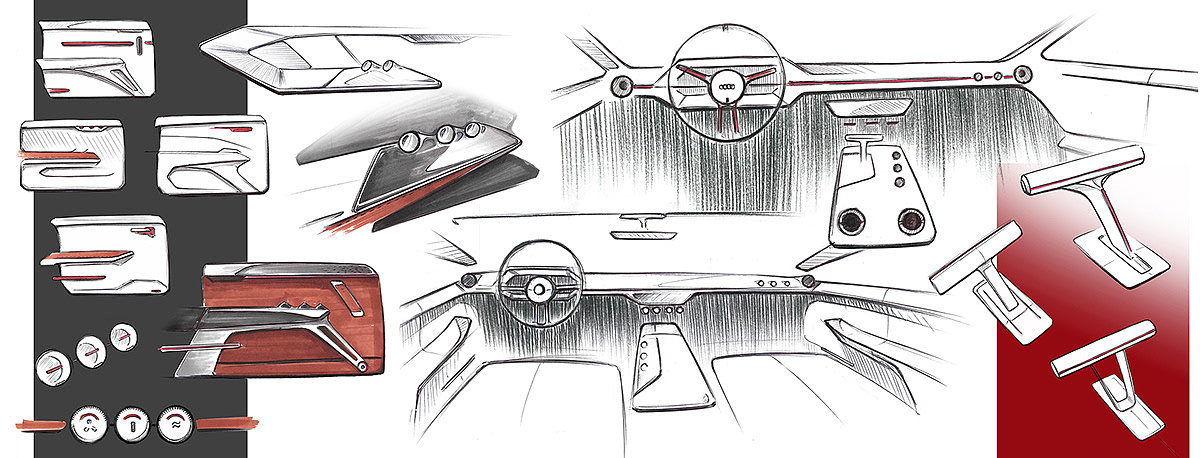 product design，auto parts，Car interior，audi，