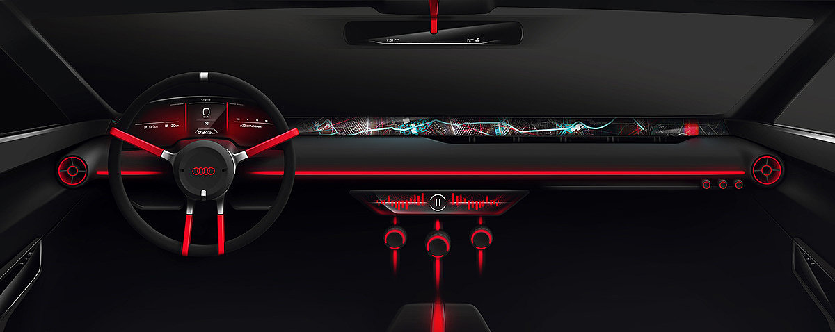 product design，auto parts，Car interior，audi，